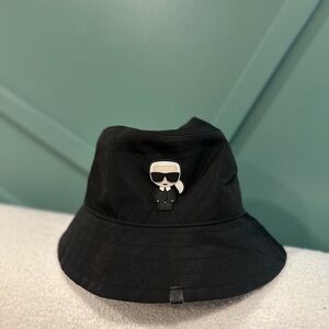 Karl Lagerfeld Burgundy Bucket Hat